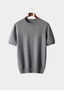 Premium Cashmere Classic Crewneck T-Shirt - Dark Gray