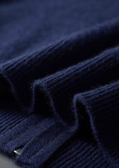 Pure Extra-Fine Merino Wool Navy Blue Damien Set | Castielli