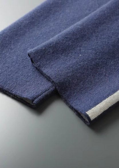 Premium Cashmere Navy Blue Milano Leisure Set | Castielli