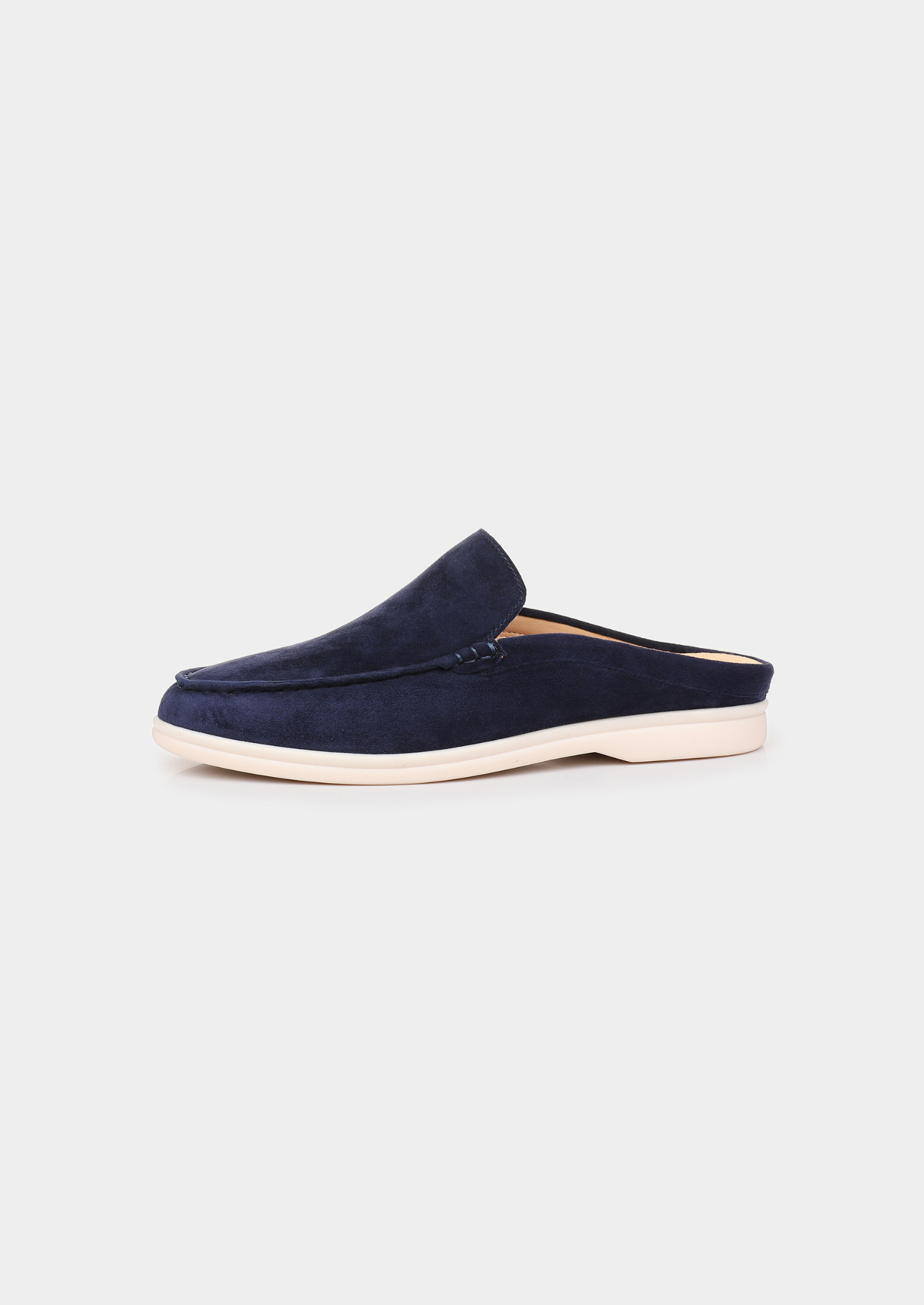 Navy Blue Marina Suede Slipper | Castielli