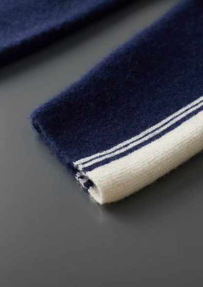 Pure Extra-Fine Merino Wool Navy Blue Damien Set | Castielli