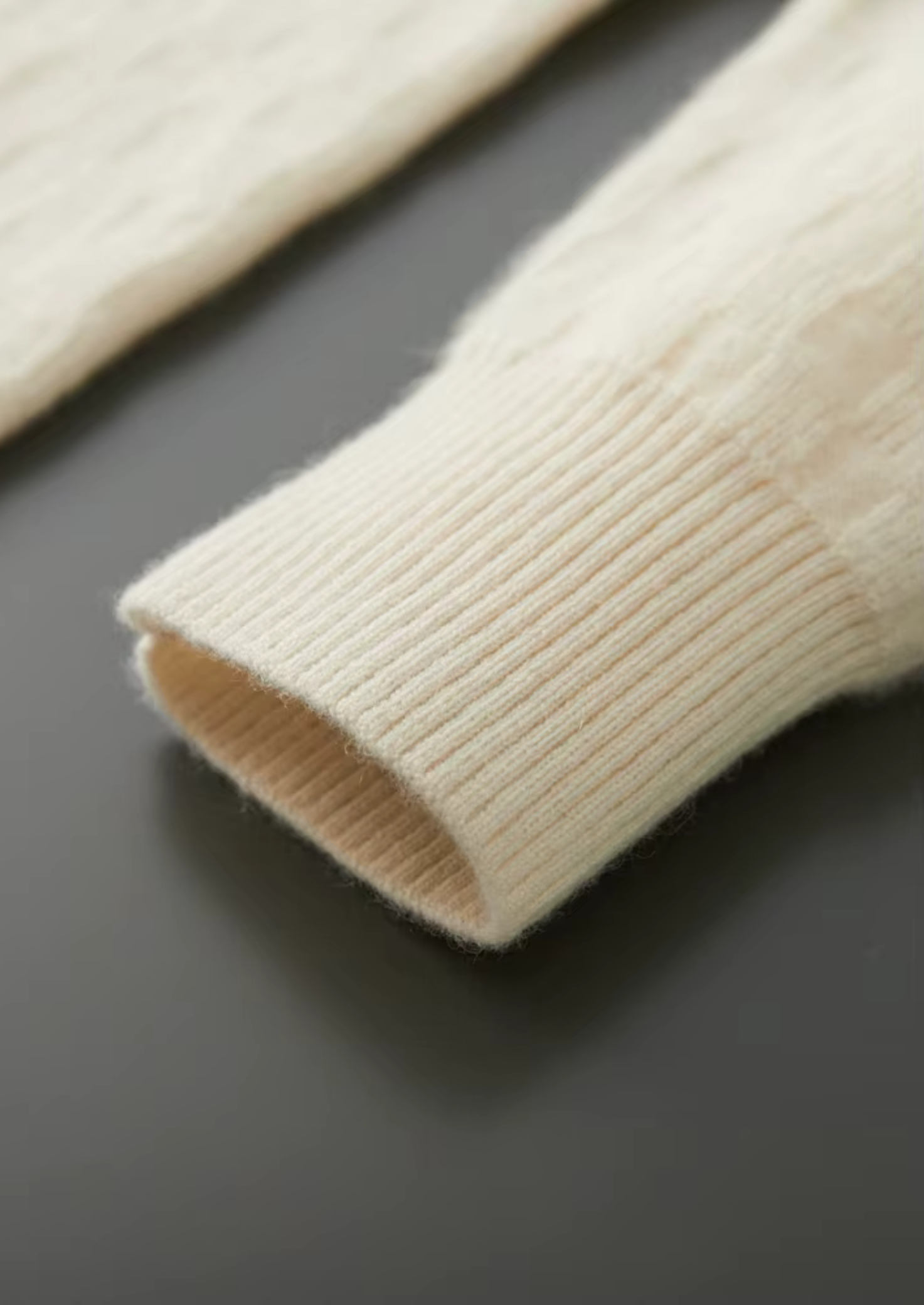 Premium Cashmere Textured Crewneck | Castielli