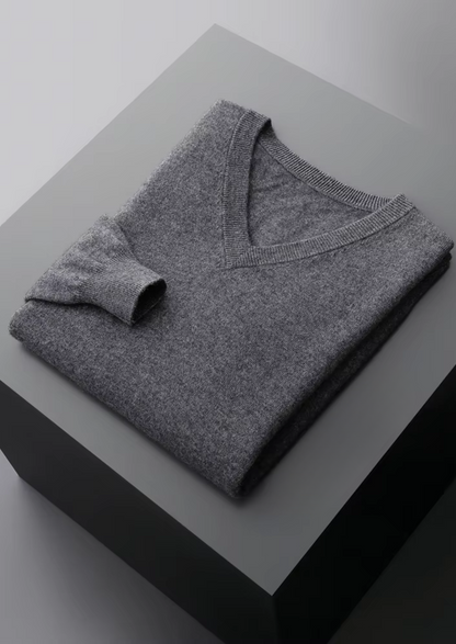 Pure Extra-Fine Merino Wool Classic V-Neck Sweater | Castielli