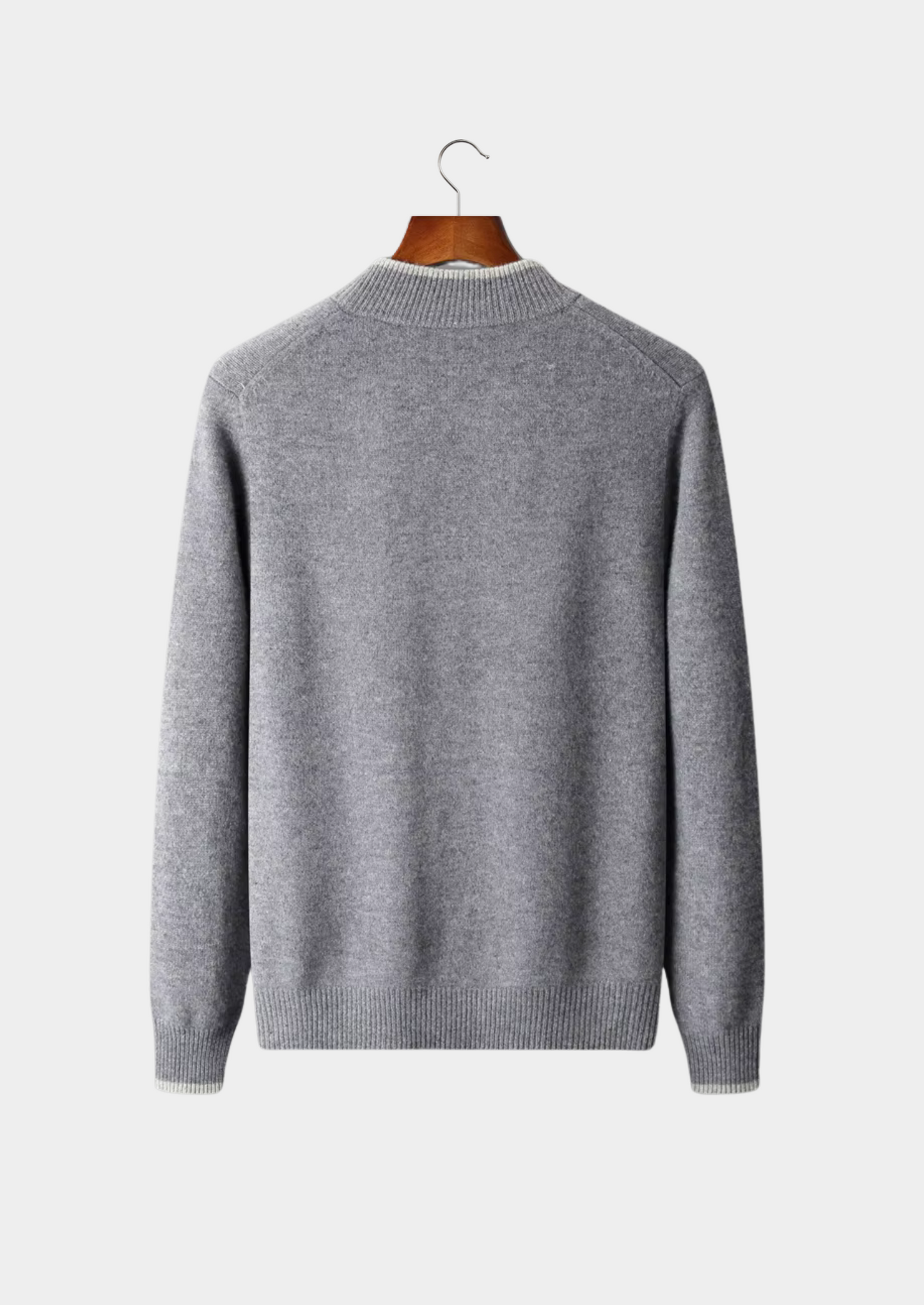 Pure Extra-Fine Merino Wool Two-Tone Zip Cardigan | Castielli