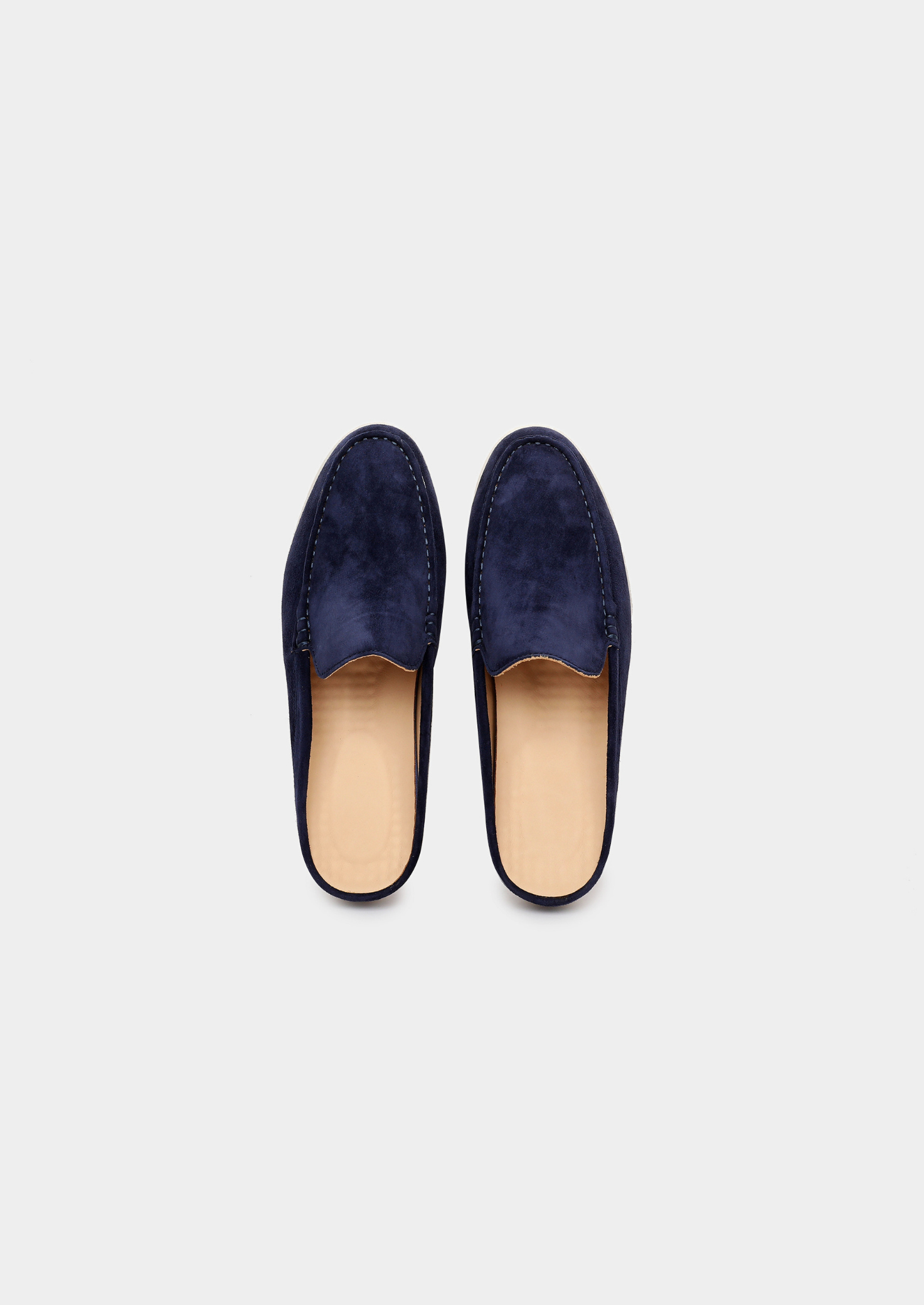 Navy Blue Marina Suede Slipper | Castielli
