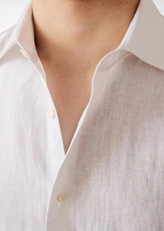 Portofino Coastal Shirt - White | Castielli