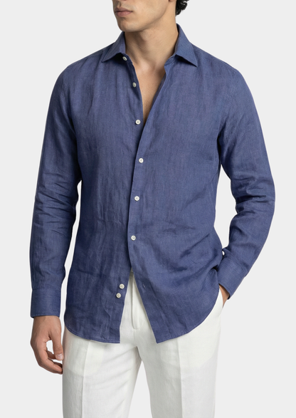 Portofino Coastal Shirt - Blue | Castielli