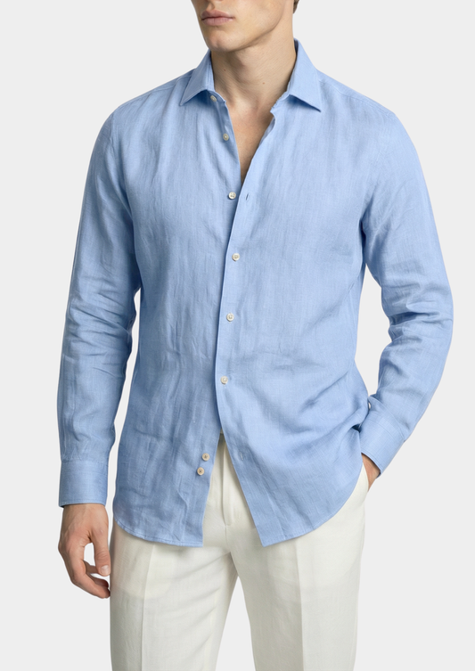 Portofino Coastal Shirt - Light Blue | Castielli