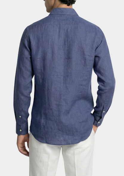 Portofino Coastal Shirt - Blue | Castielli