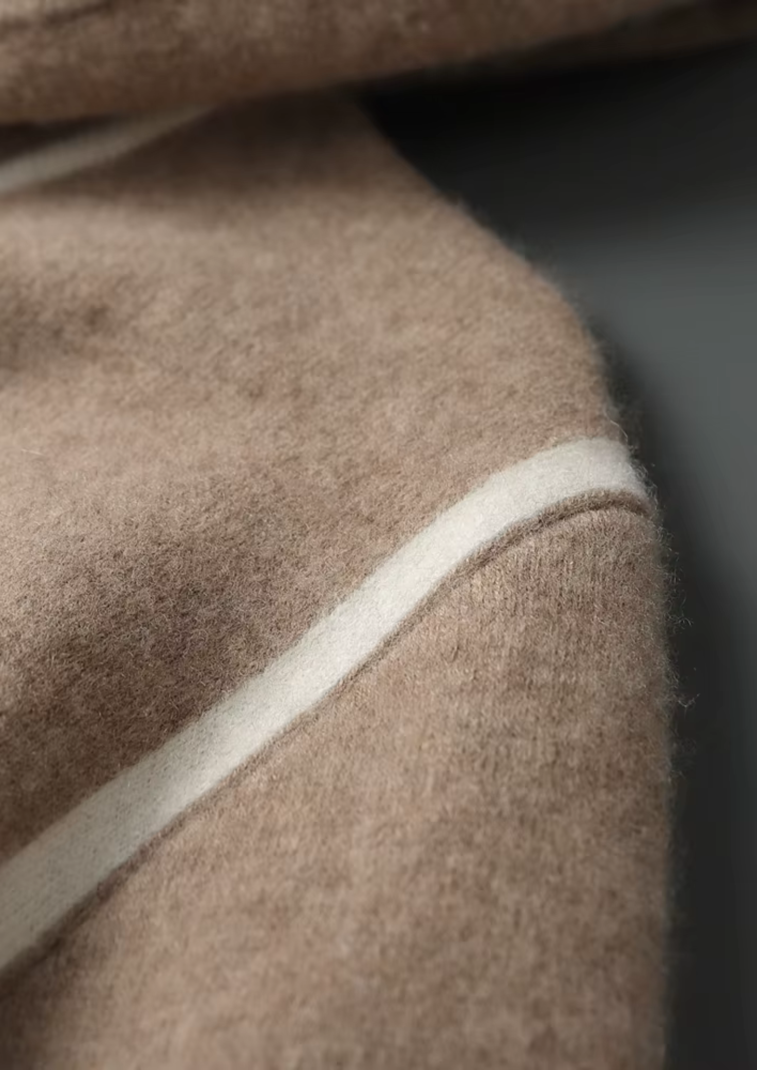 Premium Cashmere Two Tone Zipper Hoodie | Castielli