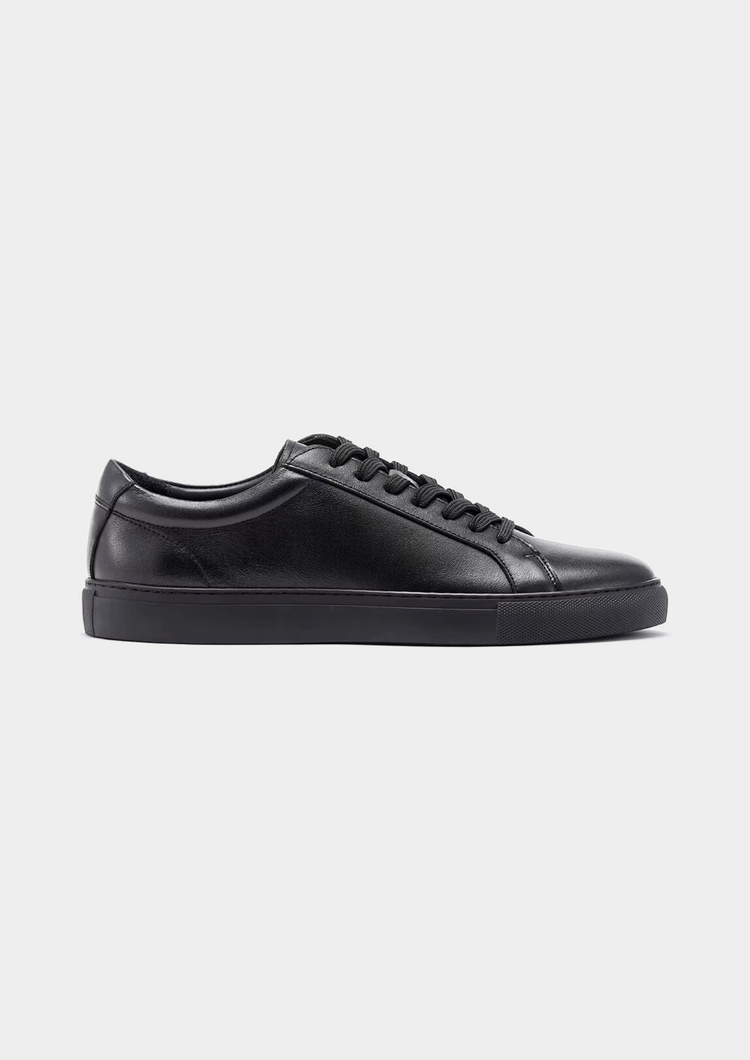Black Essential Leather Sneaker | Castielli