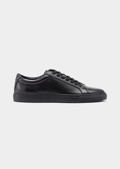 Black Essential Leather Sneaker | Castielli