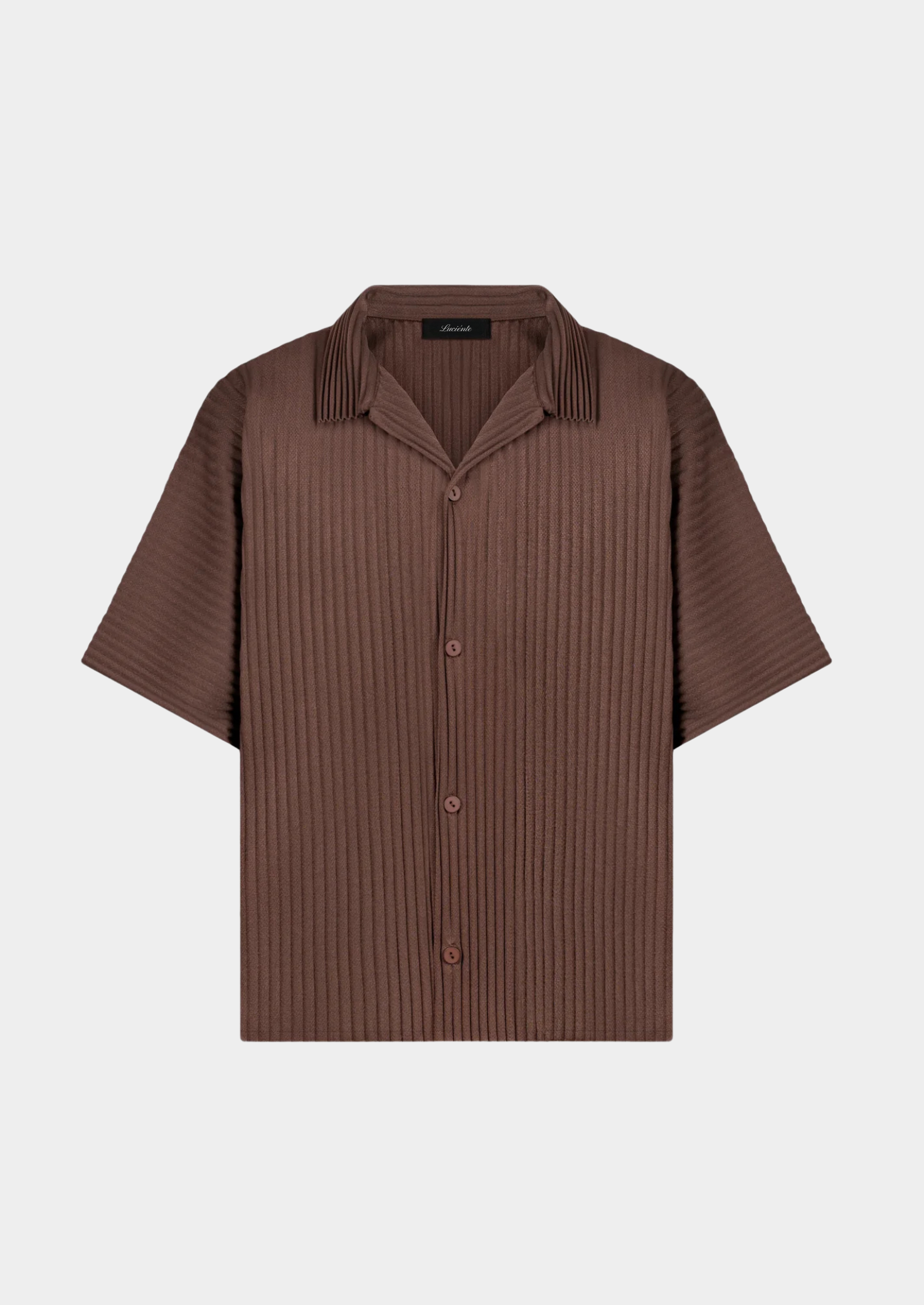 Coffee Pleated Summer Set | Castielli