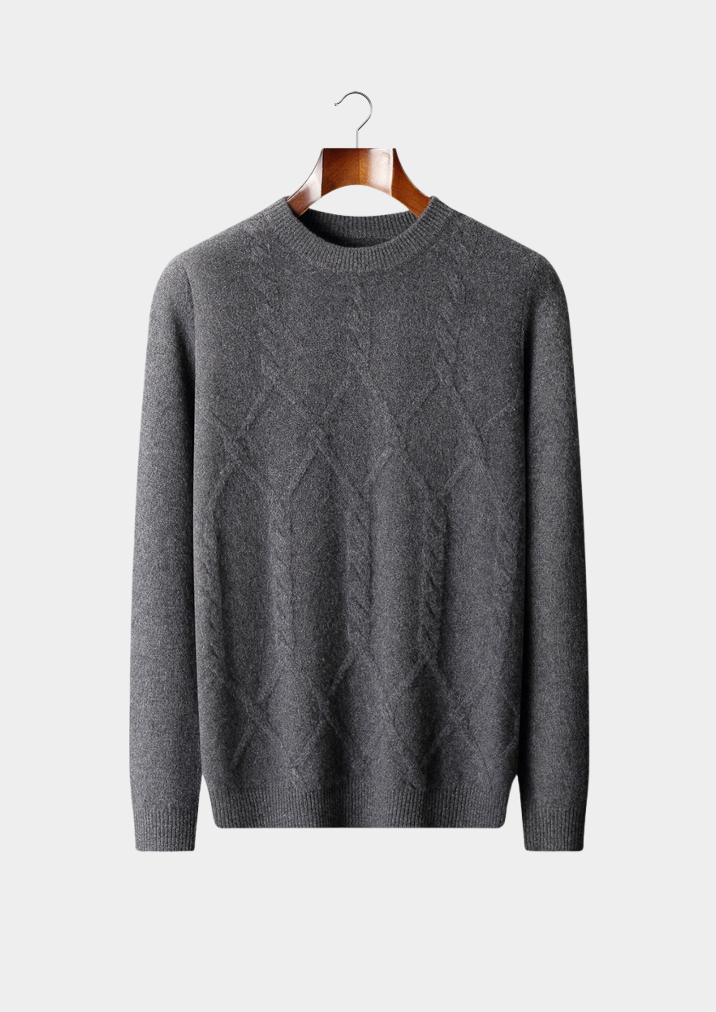 Pure Extra-Fine Merino Wool Cable Crewneck | Castielli