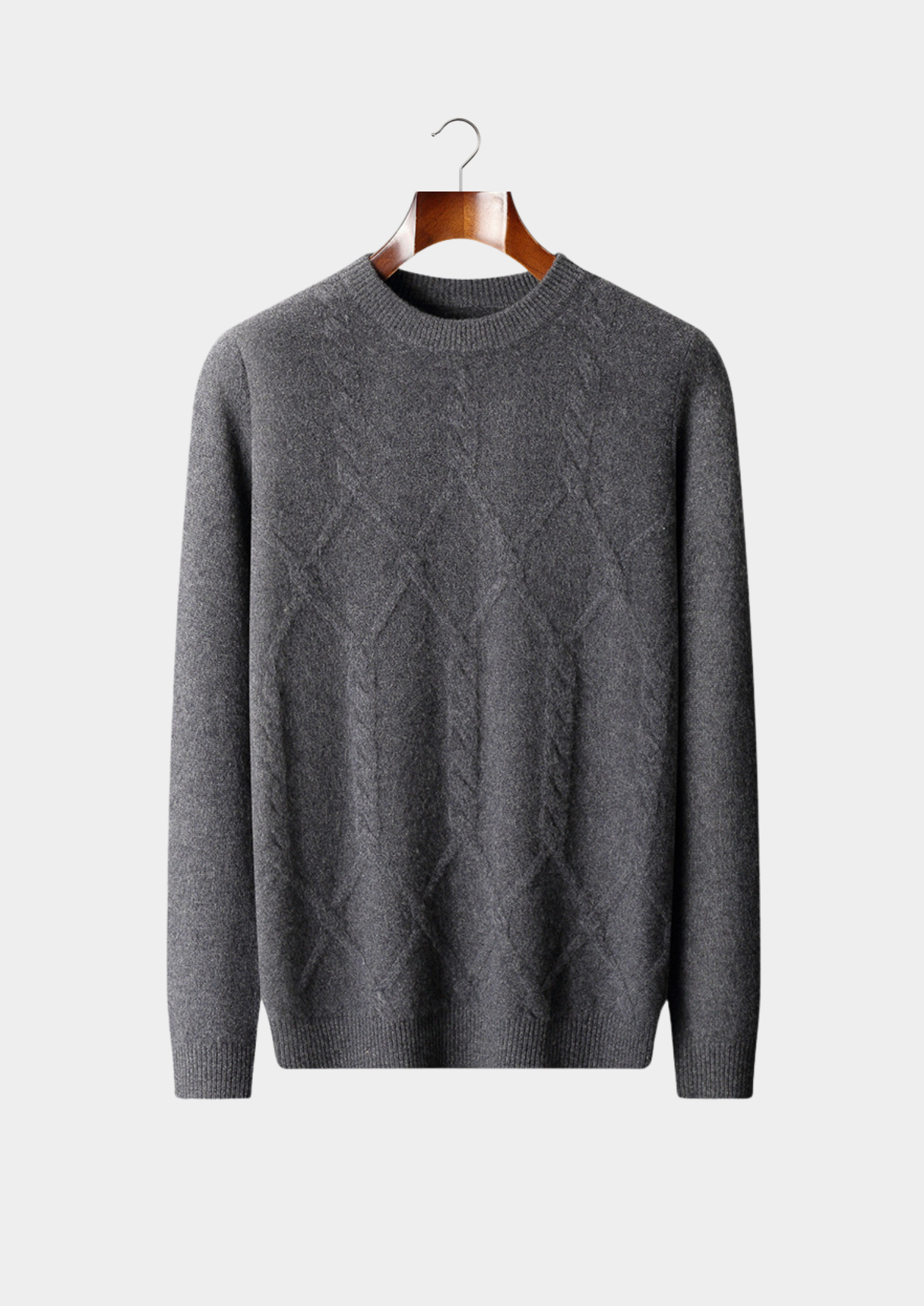 Pure Extra-Fine Merino Wool Cable Crewneck | Castielli