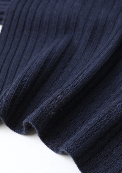 Pure Extra-Fine Merino Wool Wintertime Essentials - Navy Blue | Castielli