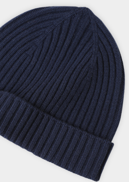 Pure Extra-Fine Merino Wool Wintertime Essentials - Navy Blue | Castielli