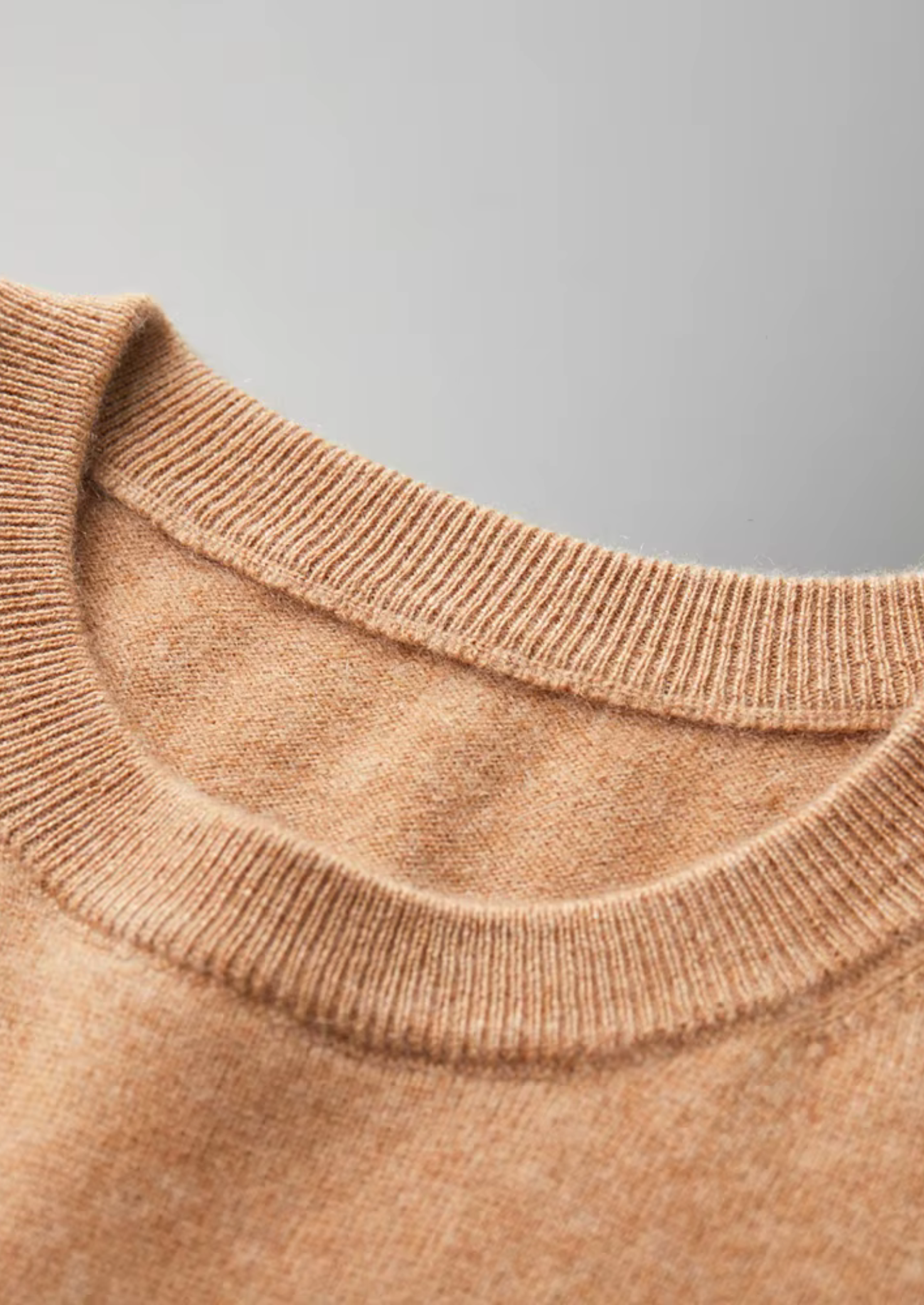 Premium Cashmere Classic Crewneck T-Shirt - Honey Mustard | Castielli