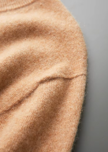 Premium Cashmere Classic Crewneck T-Shirt - Honey Mustard | Castielli