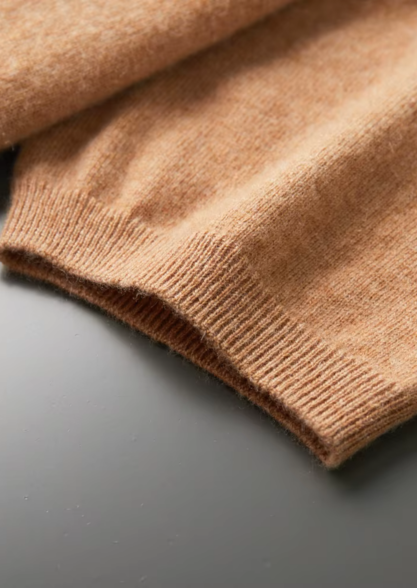 Premium Cashmere Classic Crewneck T-Shirt - Honey Mustard | Castielli