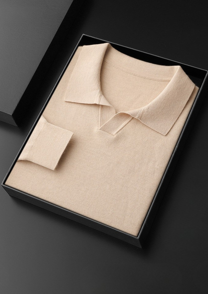 Premium Cashmere Buttonless Sweater Polo | Castielli