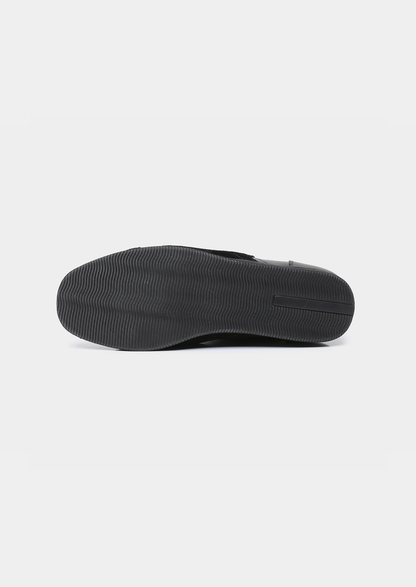 Black Retro Hybrid Suede Leather Runner | Castielli