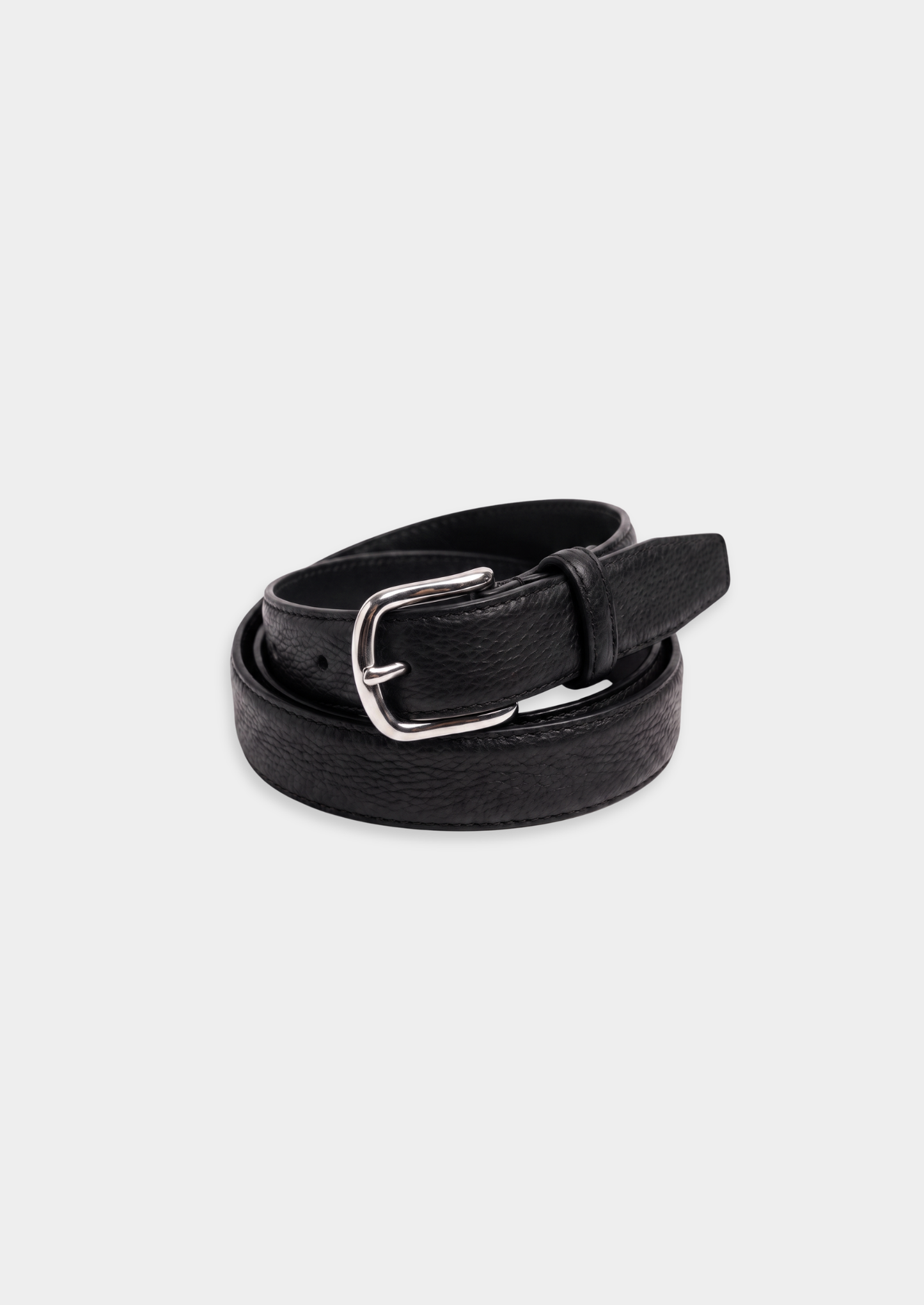 Black Essential Leather Belt | Castielli