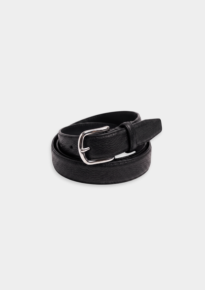 Black Essential Leather Belt | Castielli