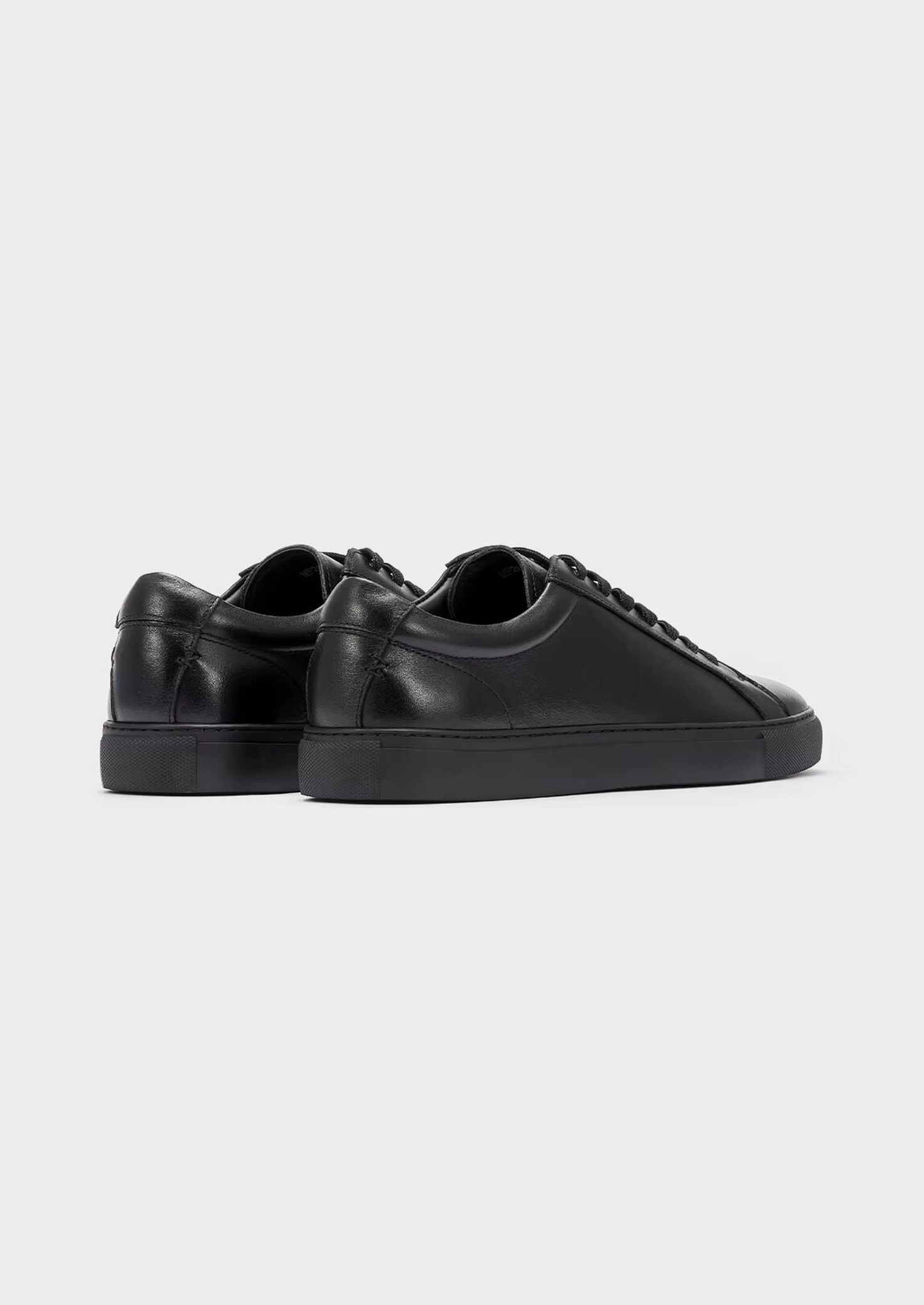 Black Essential Leather Sneaker | Castielli