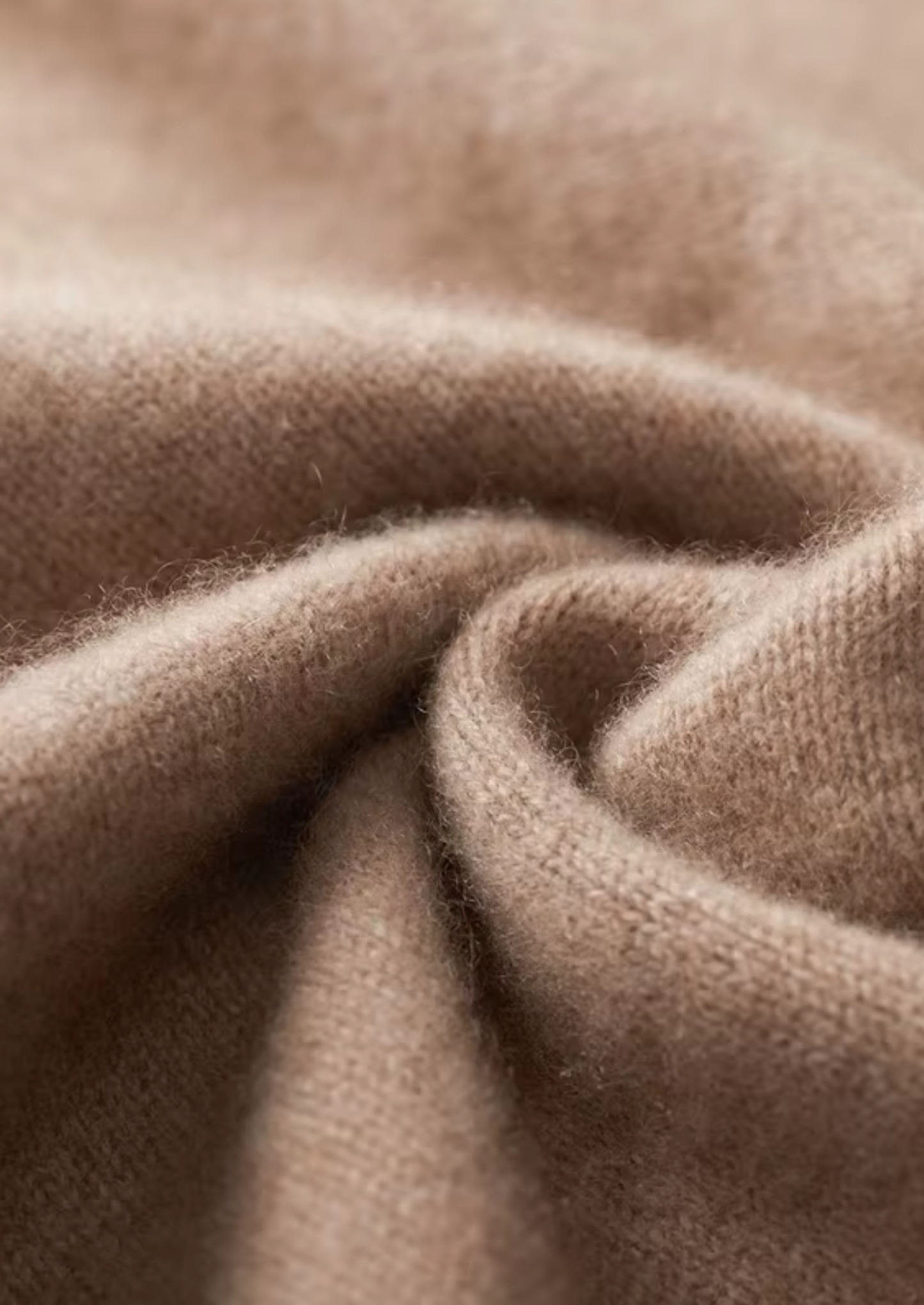 Pure Cashmere Beige Funnel Neck Cardigan | Castielli