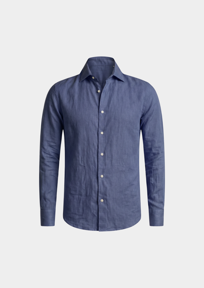 Portofino Coastal Shirt - Blue | Castielli