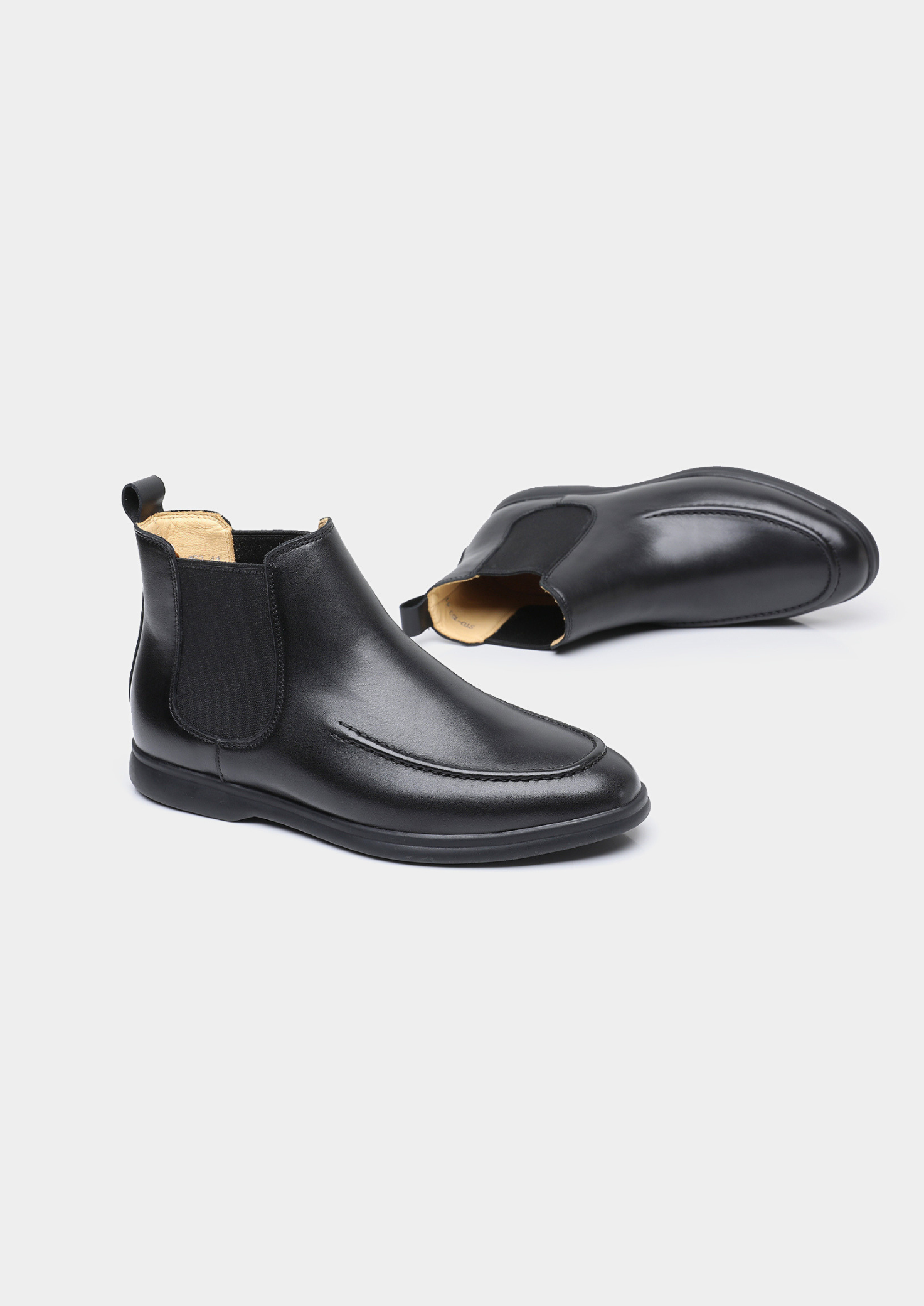 Black Leather Chelsea Boot | Castielli