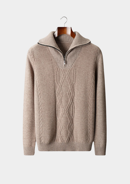 Pure Extra-Fine Merino Wool Half Zip Sweater | Castielli