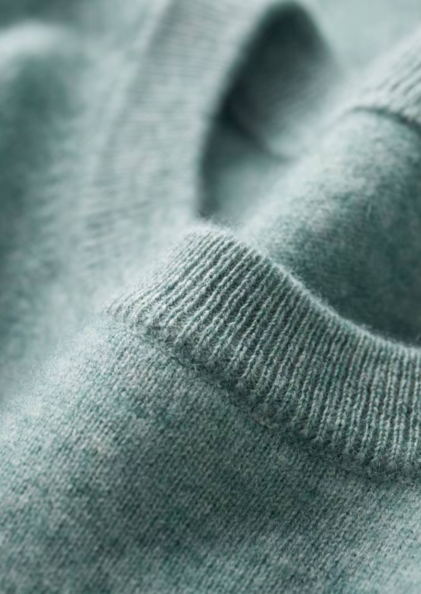 Premium Cashmere Classic Crewneck T-Shirt - Verdant Slate | Castielli