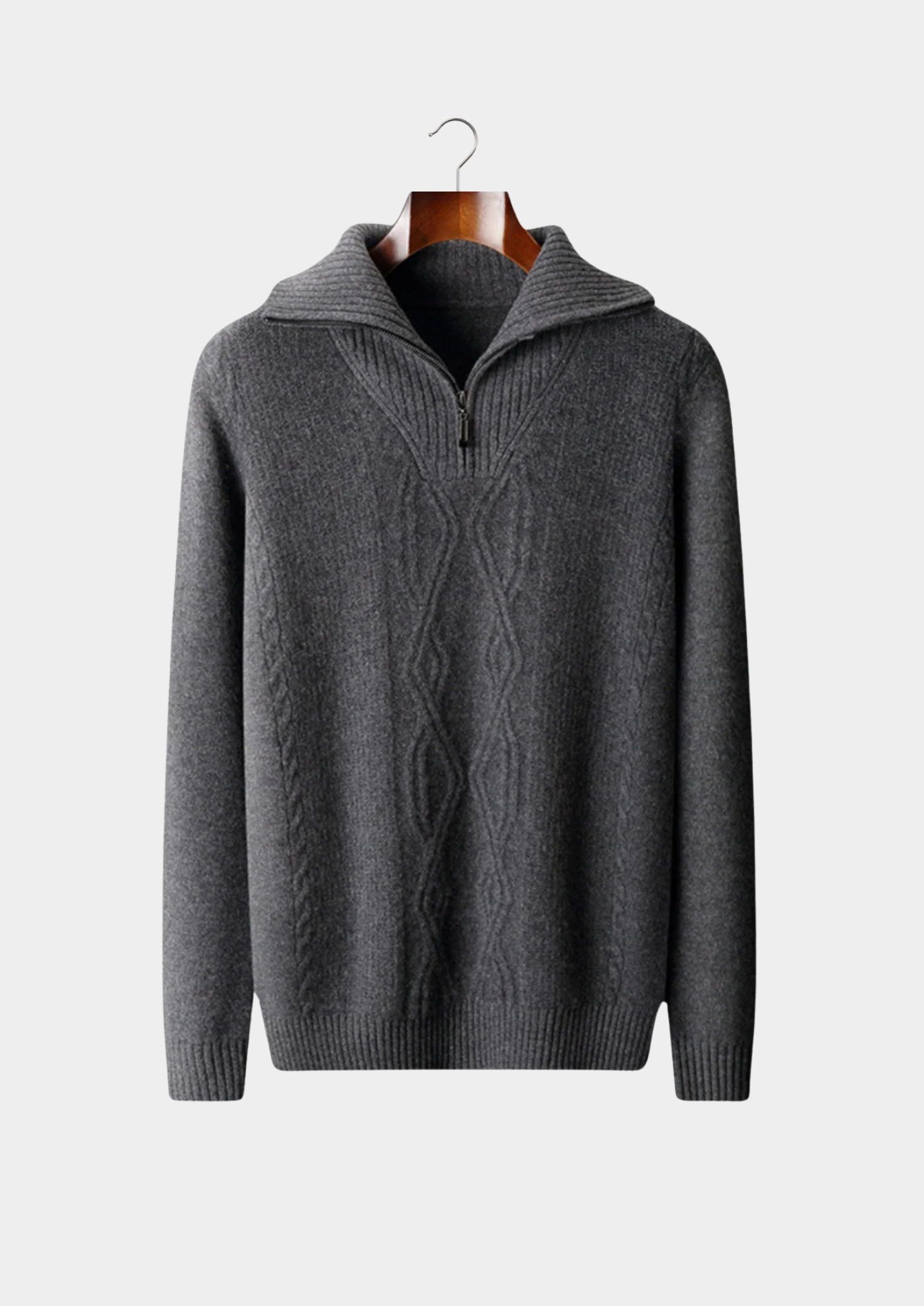 Pure Extra-Fine Merino Wool Half Zip Sweater | Castielli