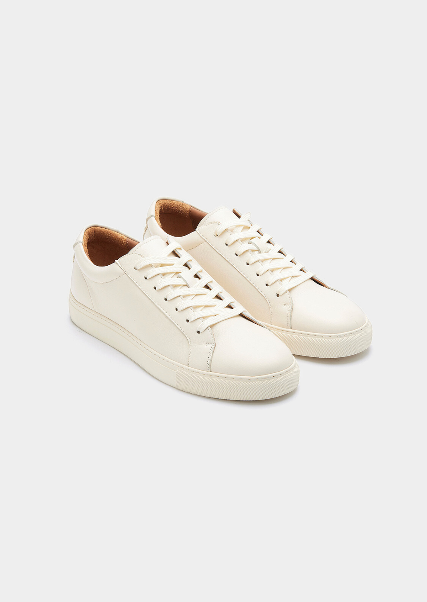Ivory Essential Leather Sneaker | Castielli