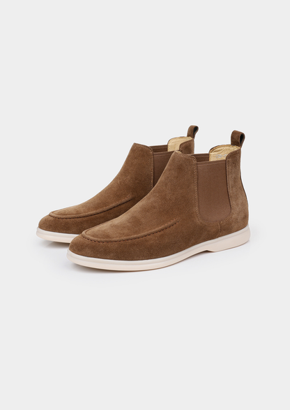 Light Brown Suede Chelsea Boot | Castielli