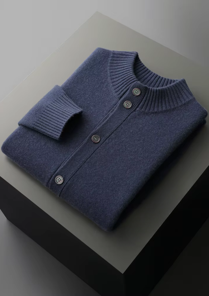 Premium Cashmere Button Cardigan | Castielli