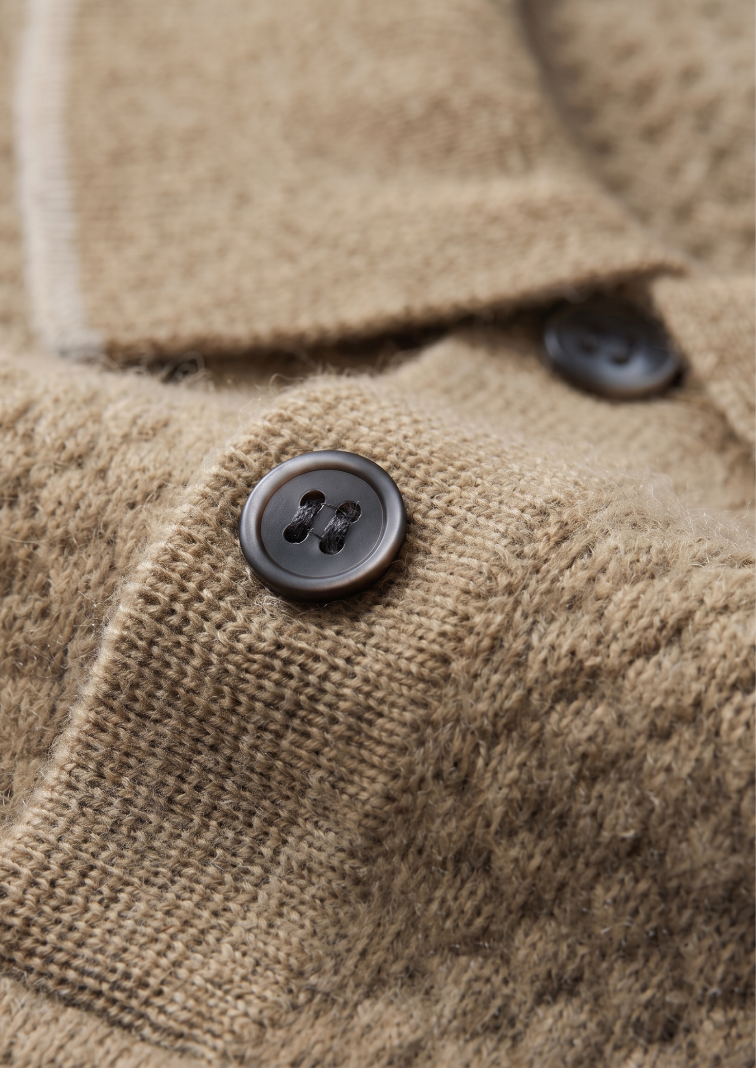 Premium Cashmere Beige Two-Tone Polo | Castielli