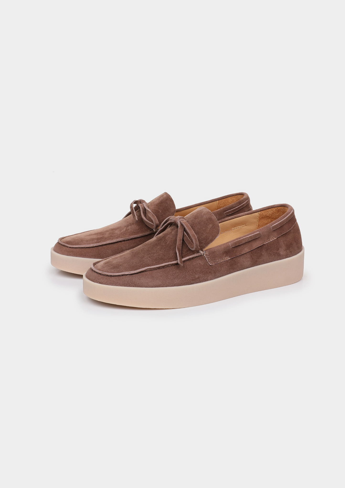 Chestnut Taupe Boat Loafers | Castielli