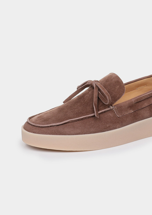 Chestnut Taupe Boat Loafers | Castielli