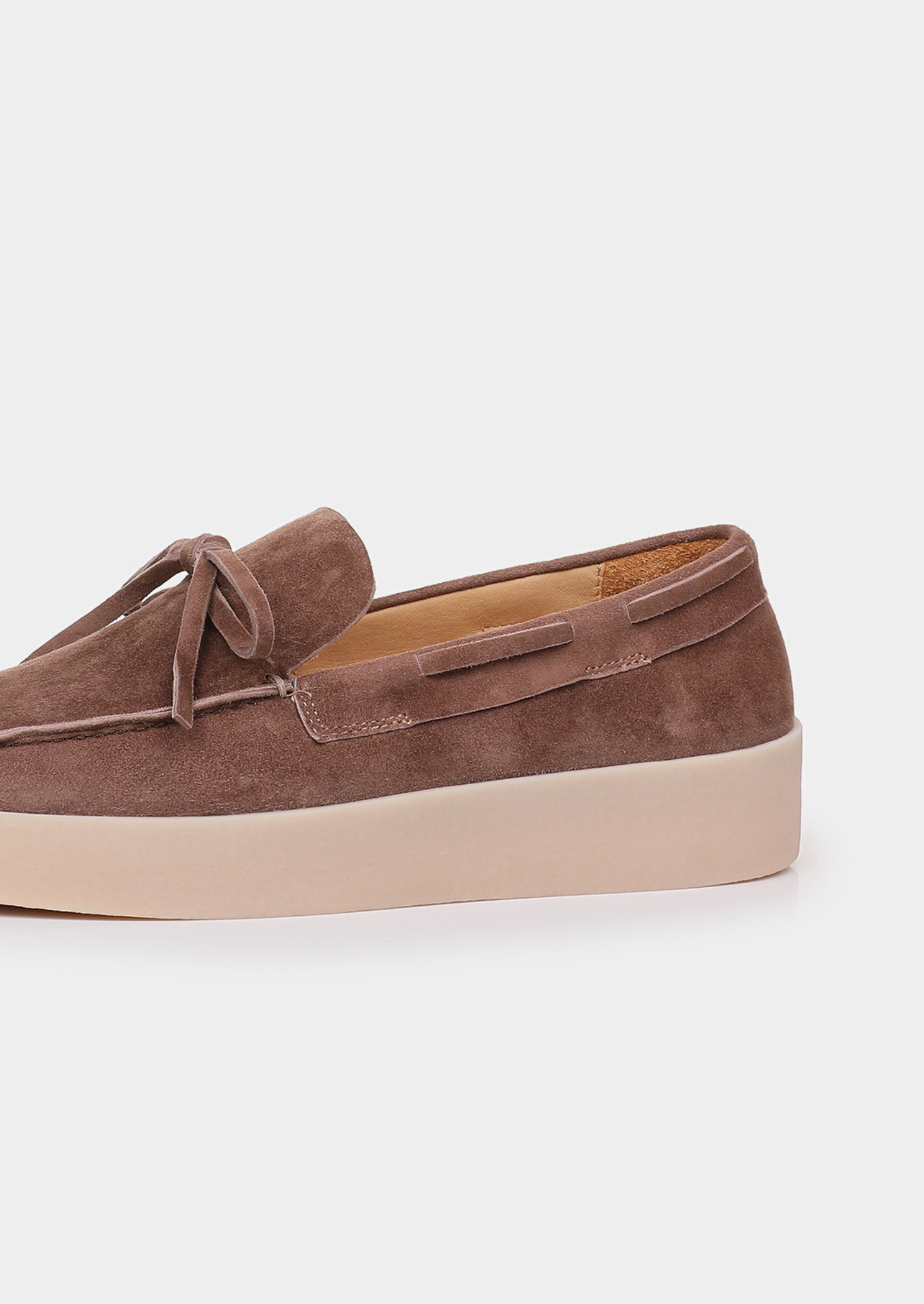 Chestnut Taupe Boat Loafers | Castielli