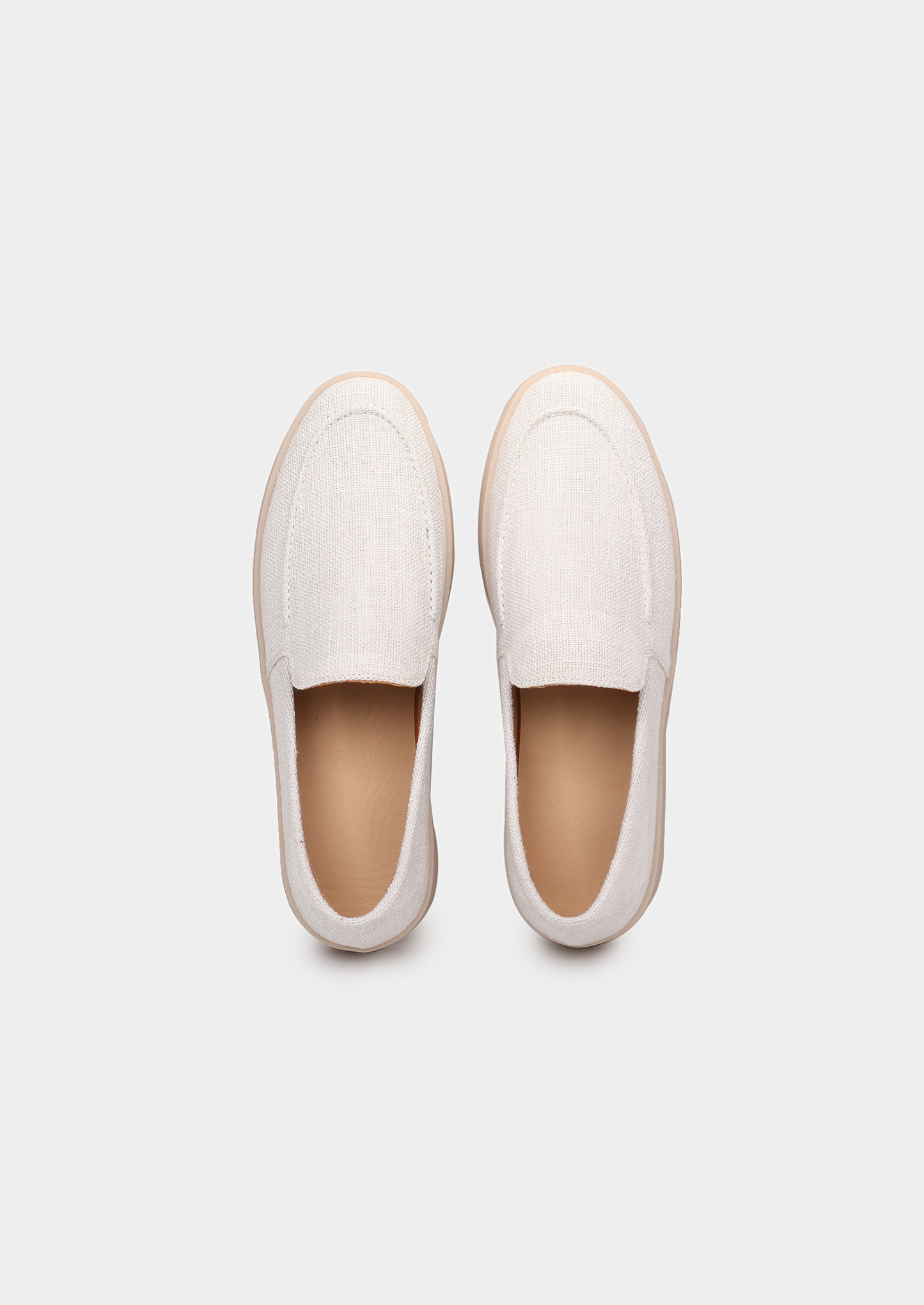 White Linen City Loafers | Castielli