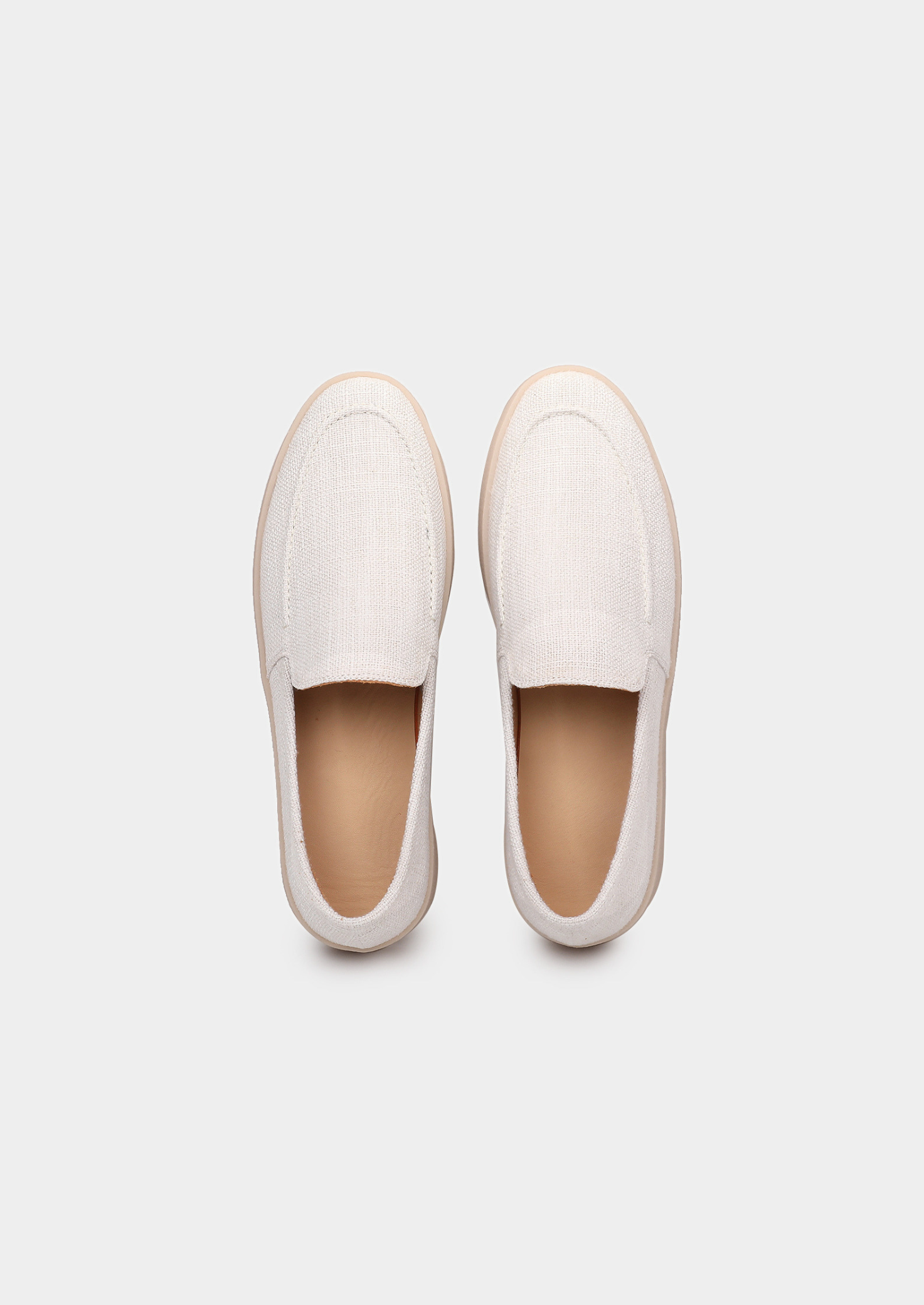 White Linen City Loafers | Castielli