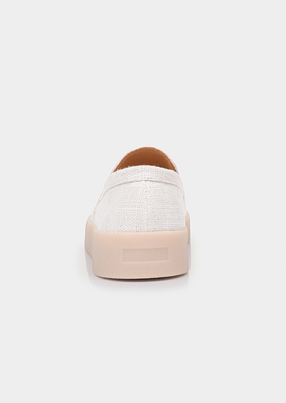 White Linen City Loafers | Castielli