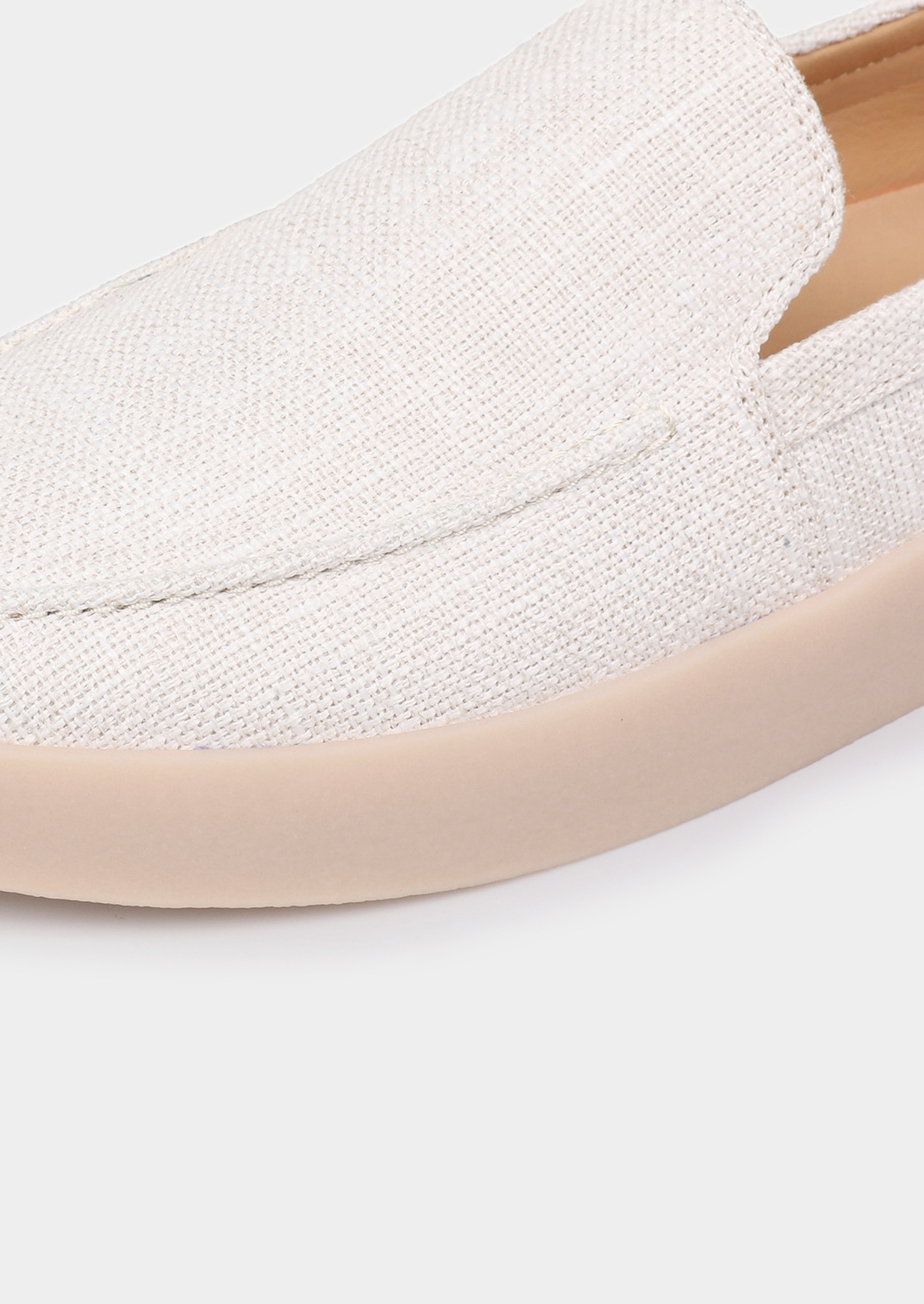 White Linen City Loafers | Castielli