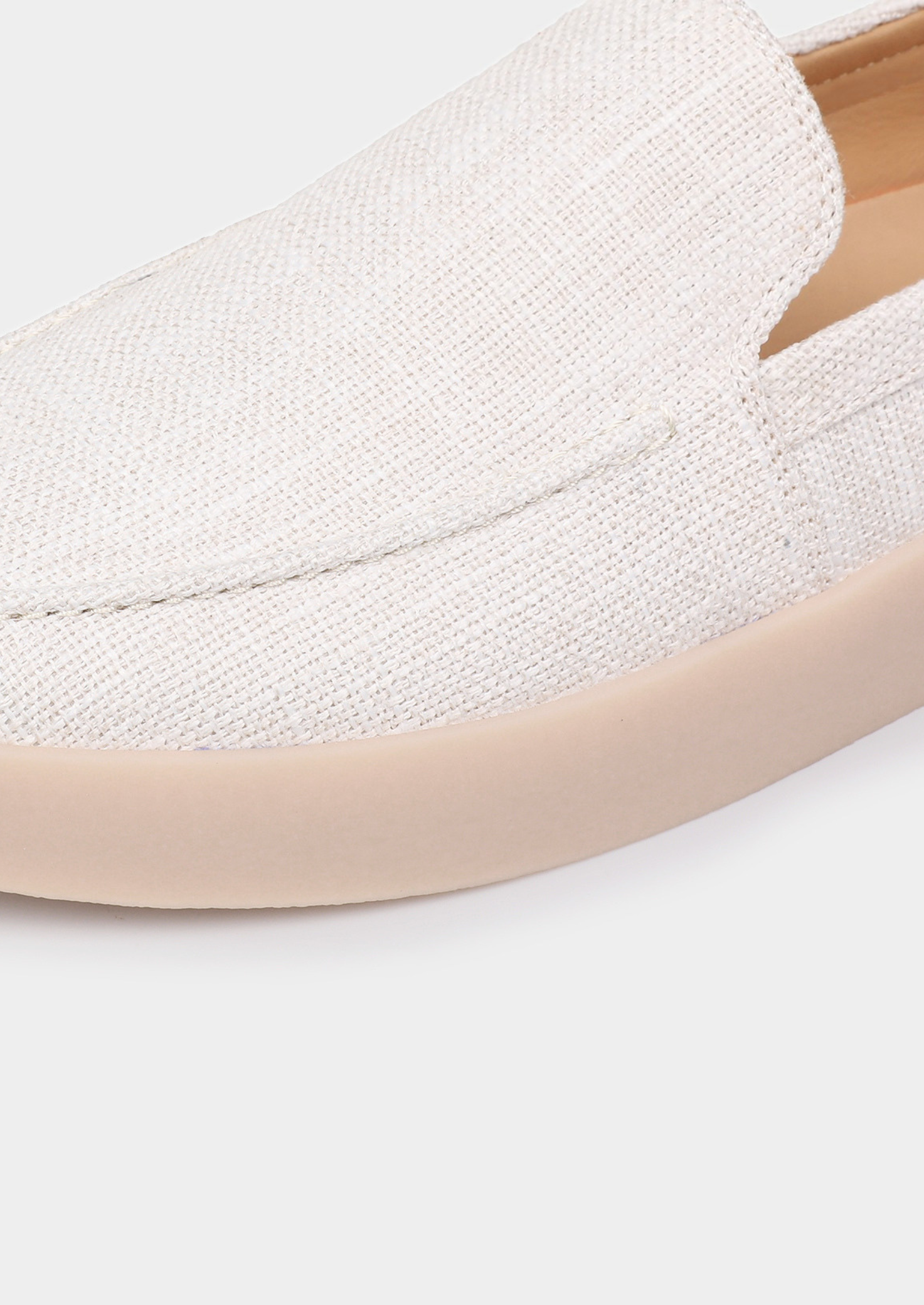 White Linen City Loafers | Castielli