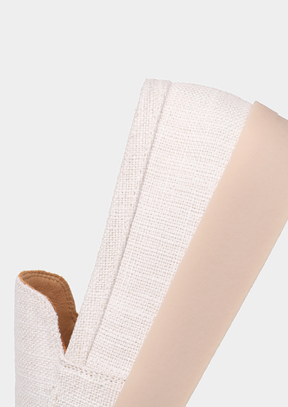White Linen City Loafers | Castielli