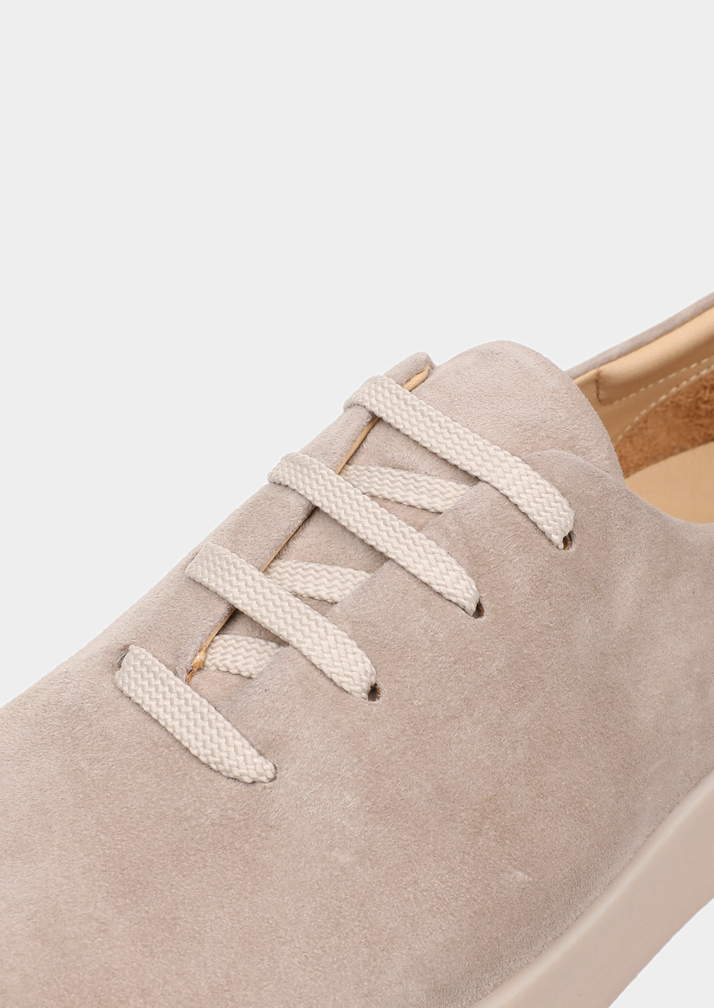 Light Gray Minimal Suede Sneakers | Castielli