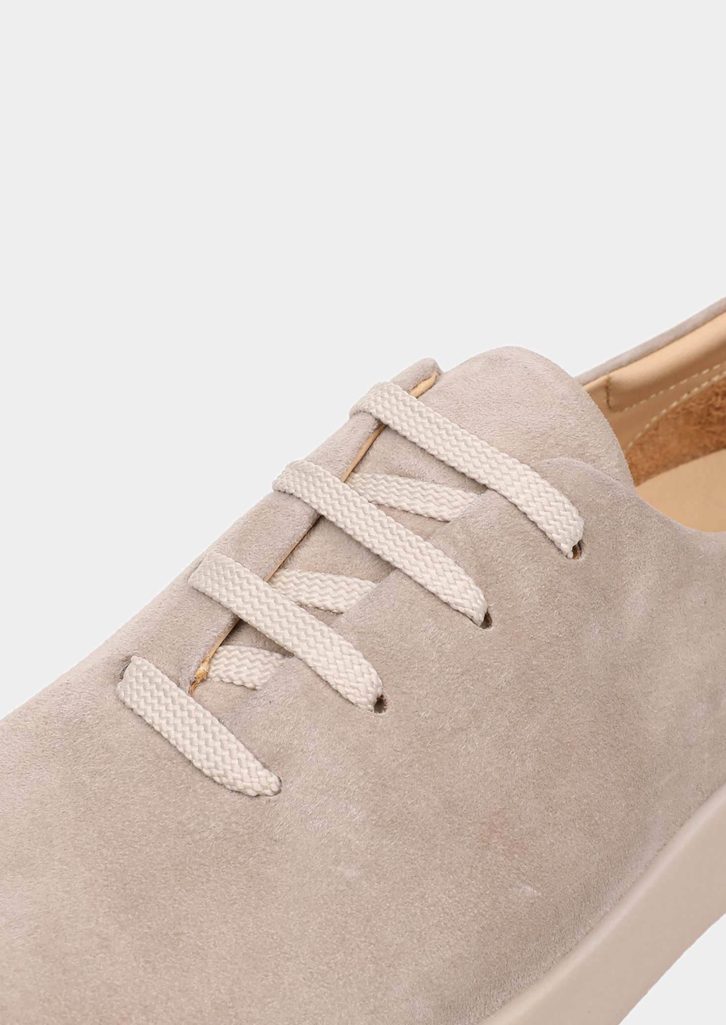 Light Gray Minimal Suede Sneakers | Castielli